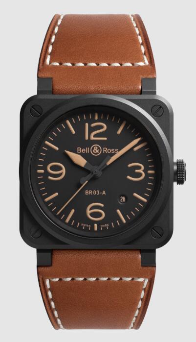 Review Bell and Ross BR 03 Replica Watch NEW BR 03 HERITAGE BR03A-HER-CE/SCA